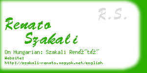 renato szakali business card